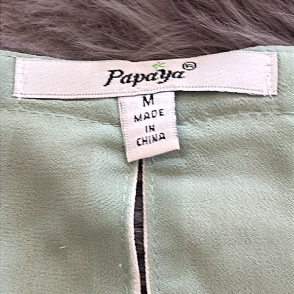 Papaya Tropical Print Green, Pink & White Floral Women's Tank size M - Picture 3 of 7